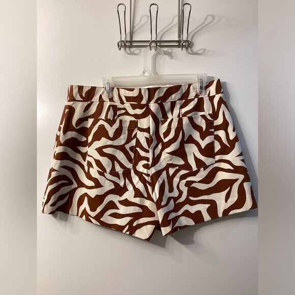 SPANX “ON THE GO” ZEBRA PRINT SHORTS Size XL Brown & Cream - Picture 2 of 11